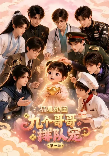 《福星奶团，九个哥哥排队宠第一季（101集）（夸克网盘）》短剧封面