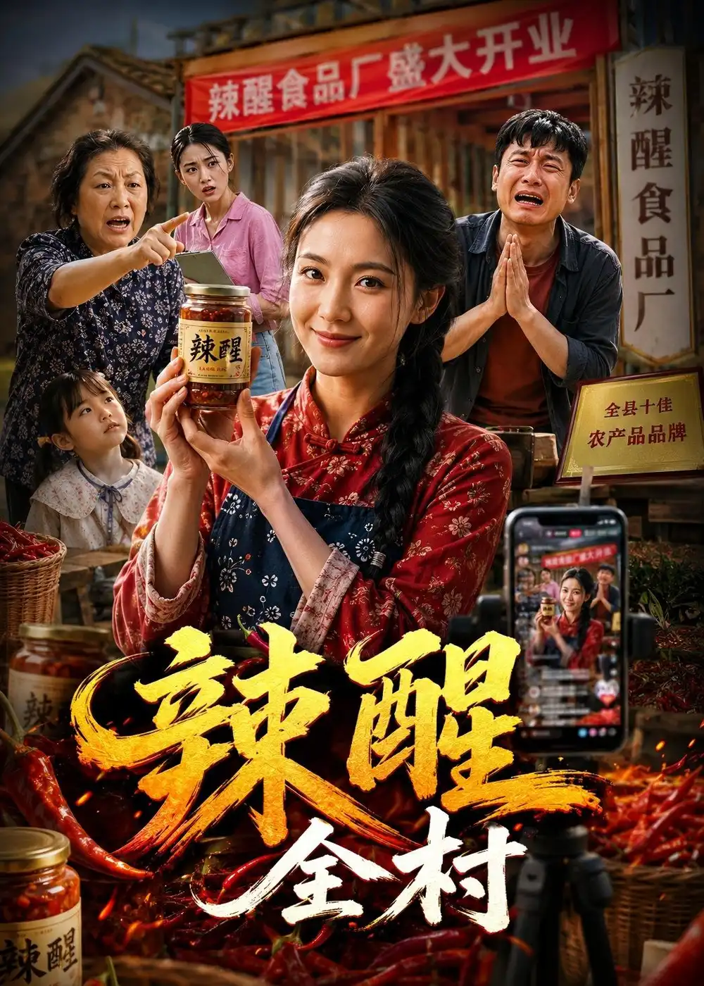 《辣醒全村（30集）AI短剧（夸克网盘）》短剧封面