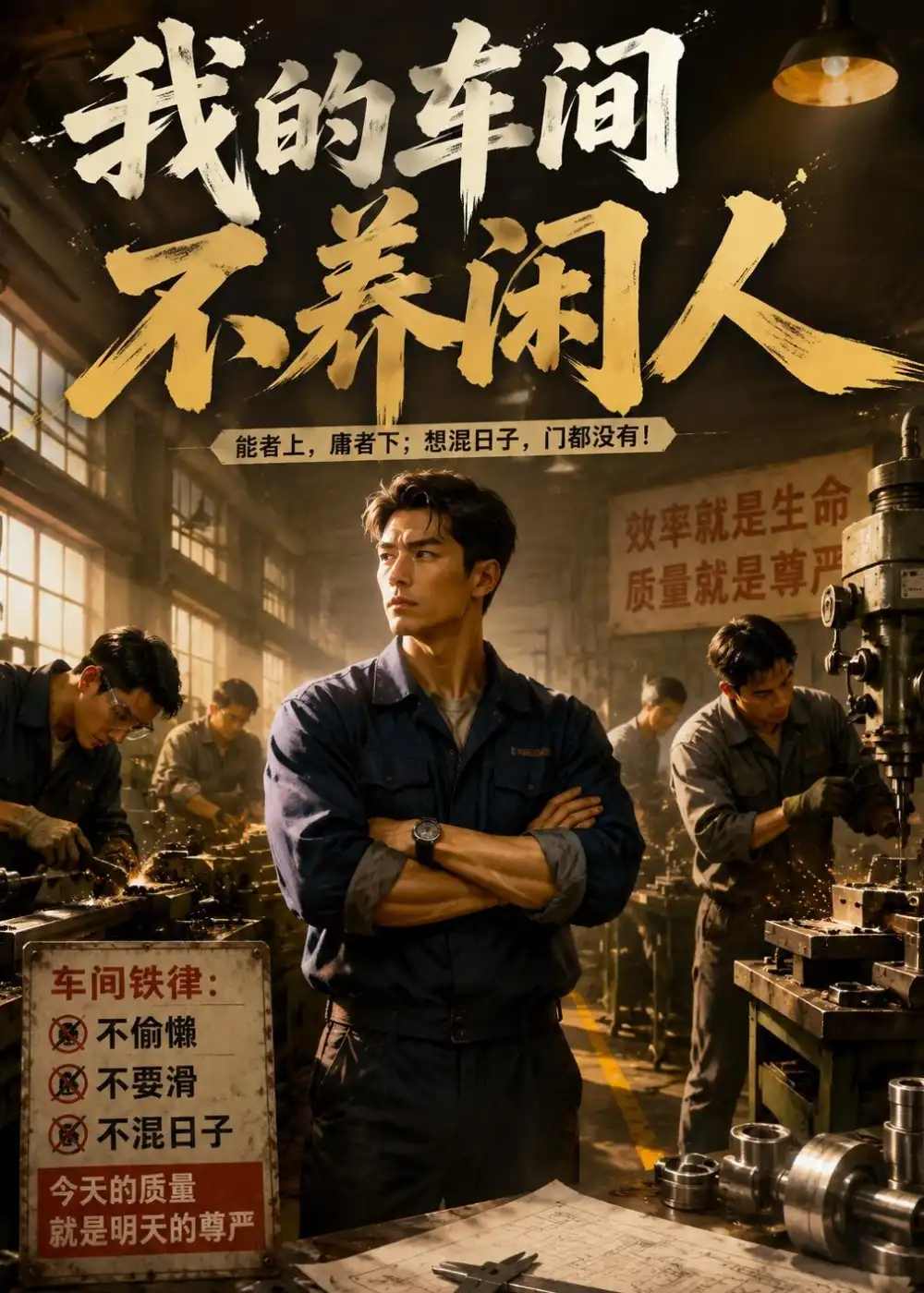 《我的车间不养闲人（52集）AI短剧（夸克网盘）》短剧封面