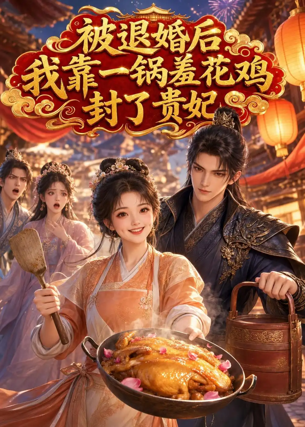 《被退婚后，我靠一锅羞花鸡封了贵妃（59集）AI短剧 (2026)》短剧封面
