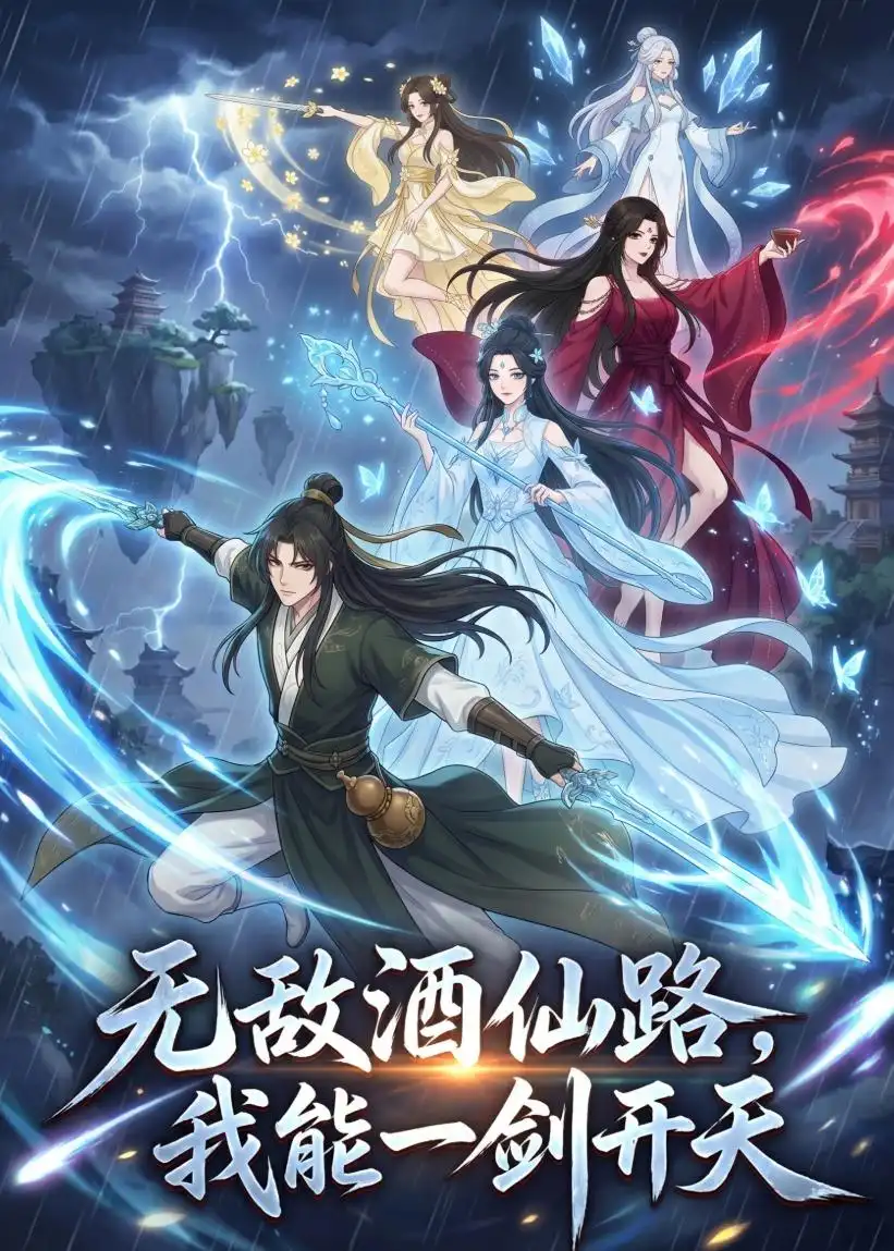 《无敌酒仙路，我能一剑开天（63集）动漫（夸克网盘）》短剧封面