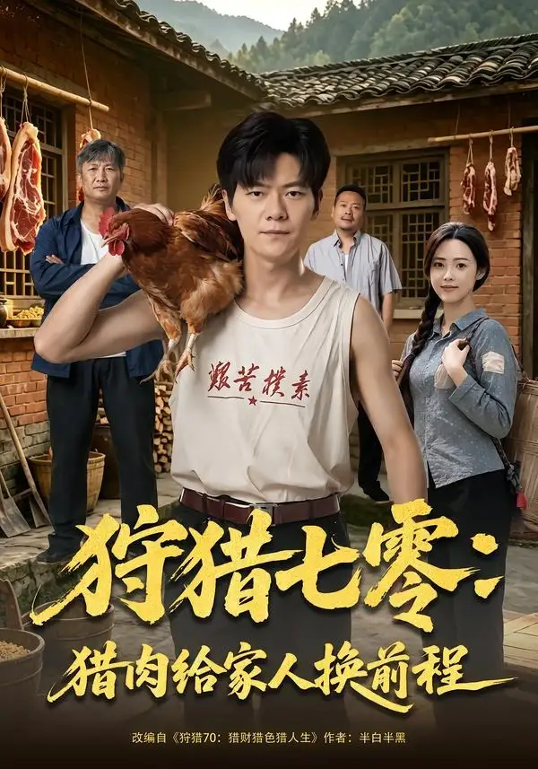 《狩猎七零：猎肉给家人换前程（82集）刘瀚阳＆田祖萌（夸克网盘）》短剧封面