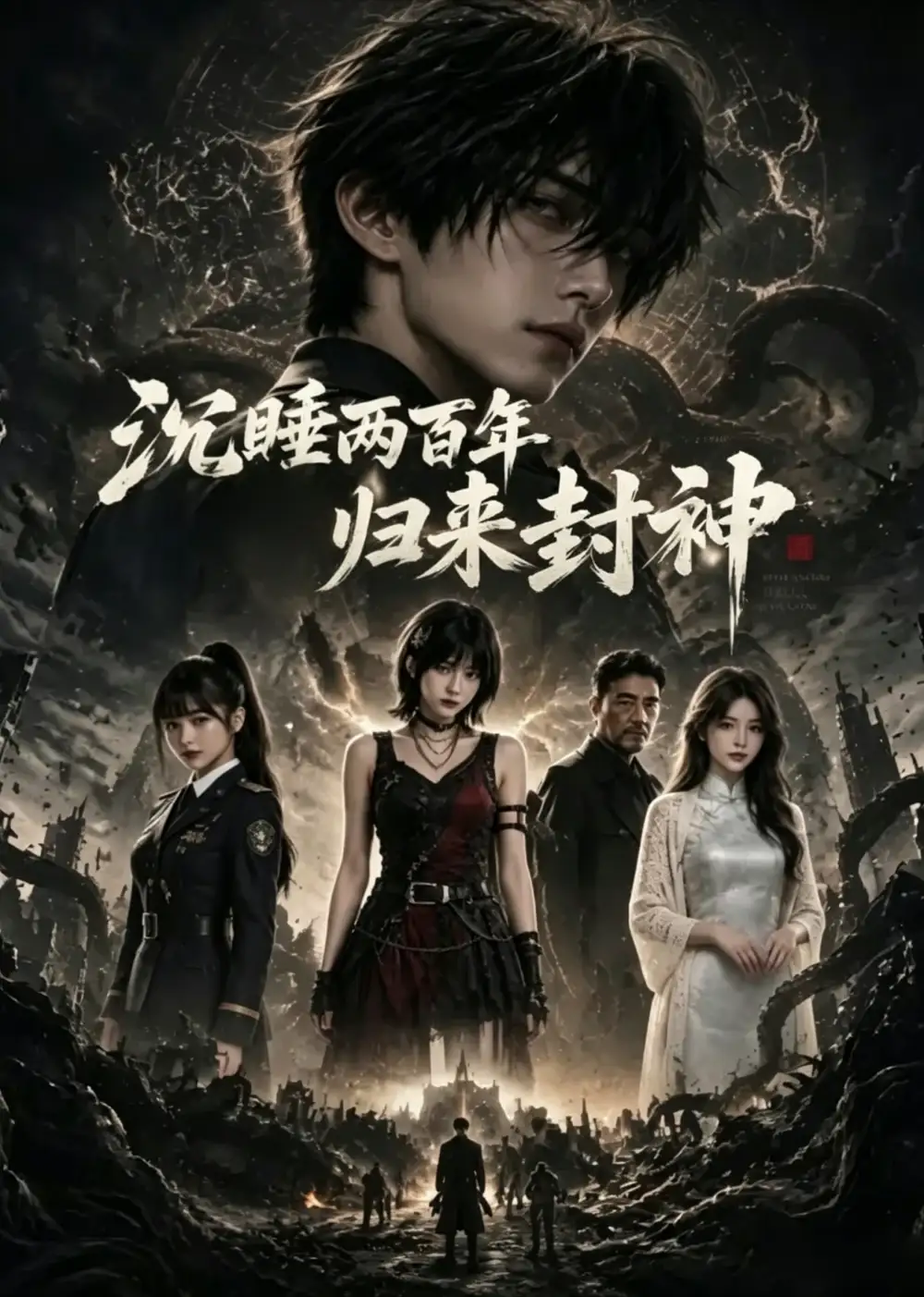 《沉睡两百年归来封神（80集）AI短剧 (2026)》短剧封面