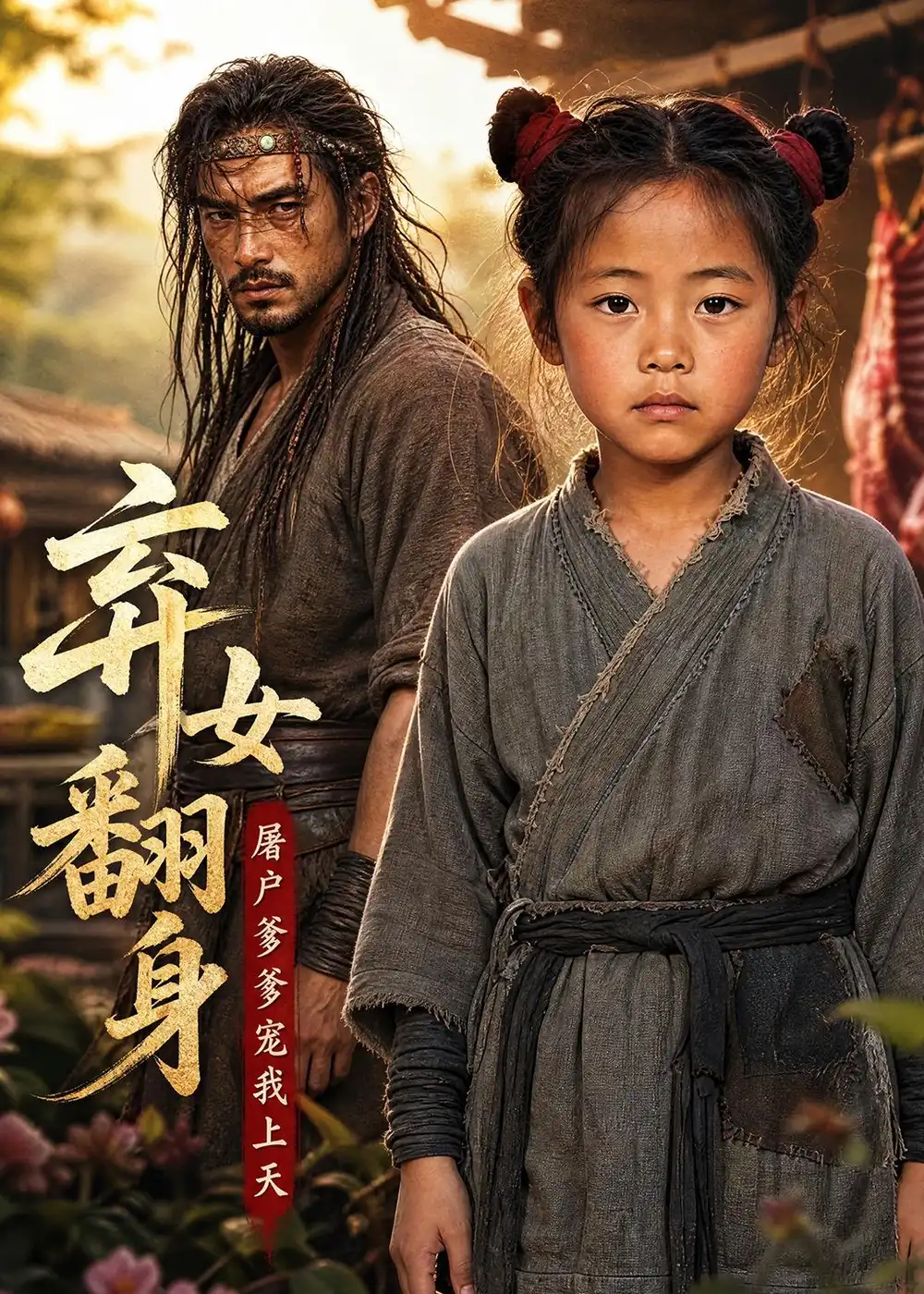 《弃女翻身:屠户爹爹宠我上天(51集)AI短剧(夸克网盘)》短剧封面