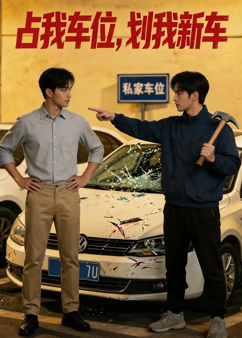 《占我车位，划我新车（49集）（夸克网盘）》短剧封面