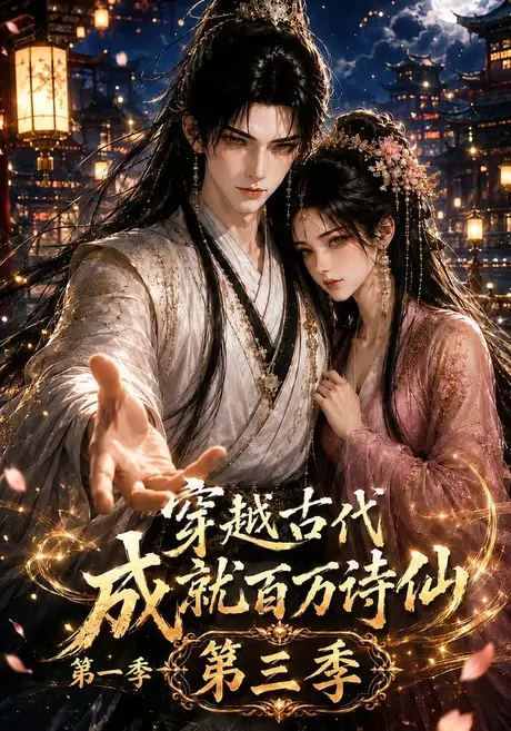《穿越古代成就百万诗仙第一季第三季（59集）（夸克网盘）》短剧封面