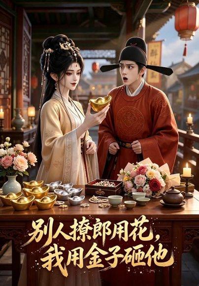 《别人撩郎用花，我用金子砸他》短剧封面