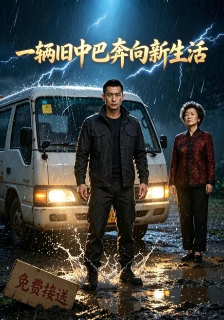 《一辆旧中巴奔向新生活（82集）AI短剧（夸克网盘）》短剧封面
