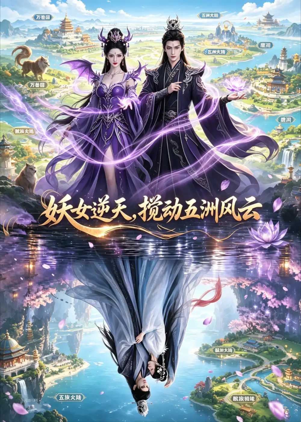 《妖女逆天，搅动五洲风云（78集）AI短剧 (2026)》短剧封面