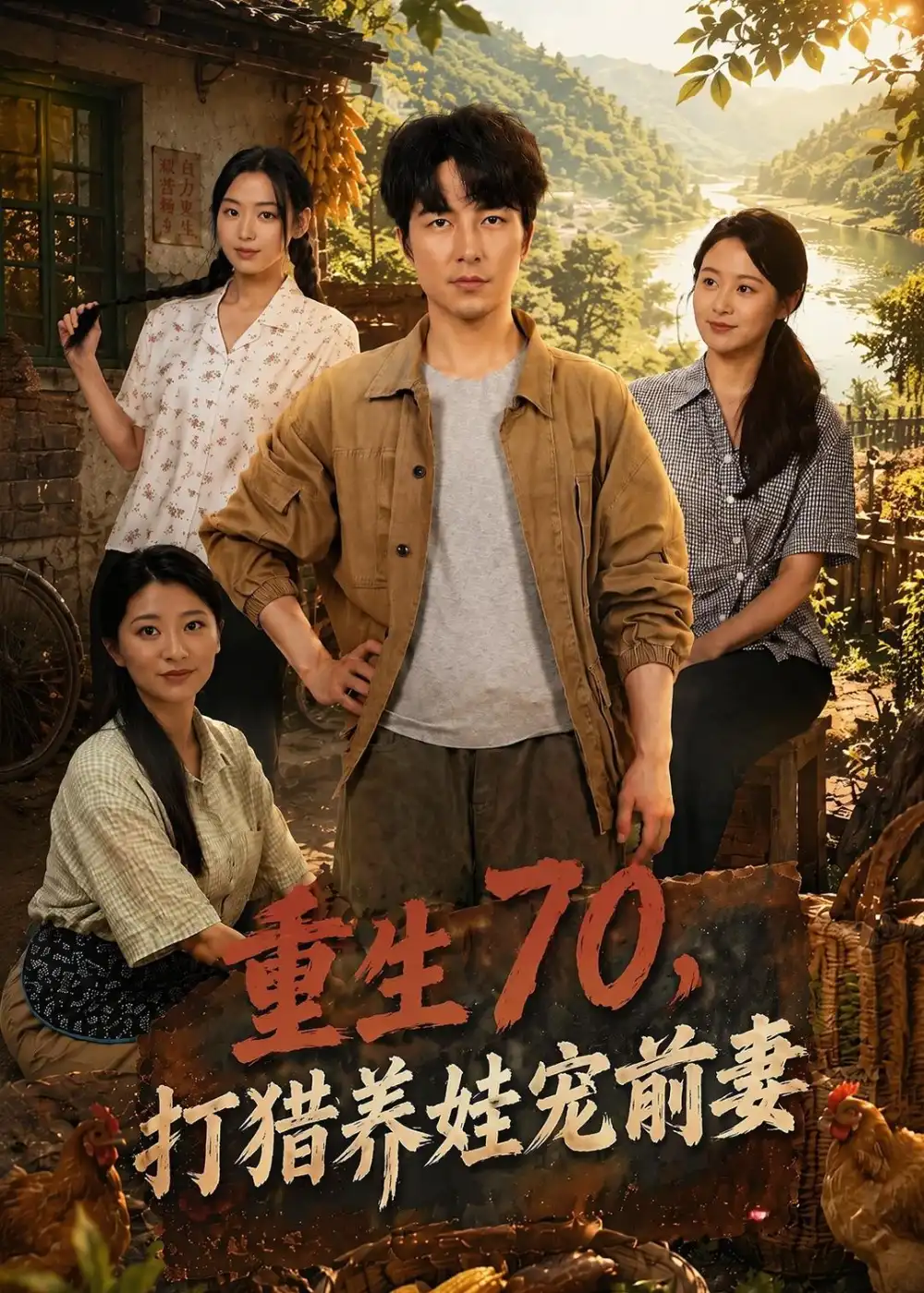 《重生70,打猎养娃宠前妻(80集)吴昊&李文瑞(夸克网盘)》短剧封面