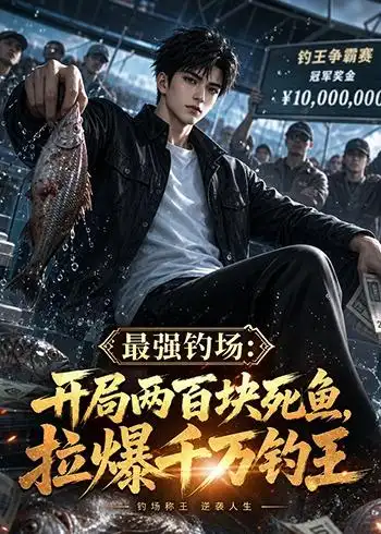 《最强钓场：开局两百块死鱼，拉爆千万钓王（43集）AI短剧 (2026)》短剧封面