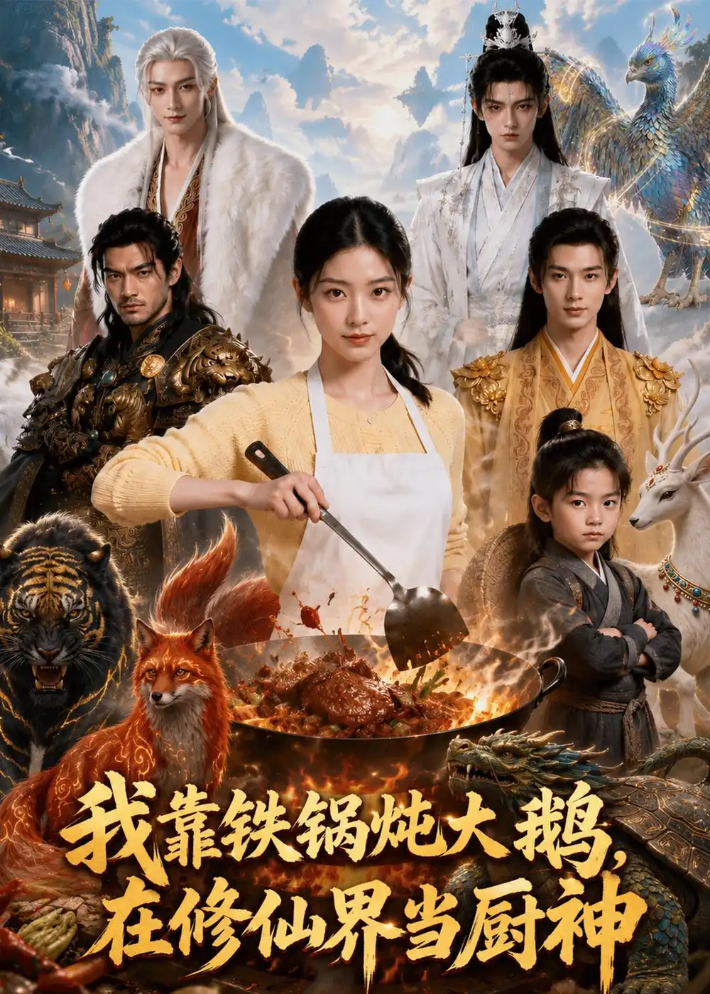 《我靠铁锅炖大鹅,在修仙界当厨神(75集)(夸克网盘)》短剧封面