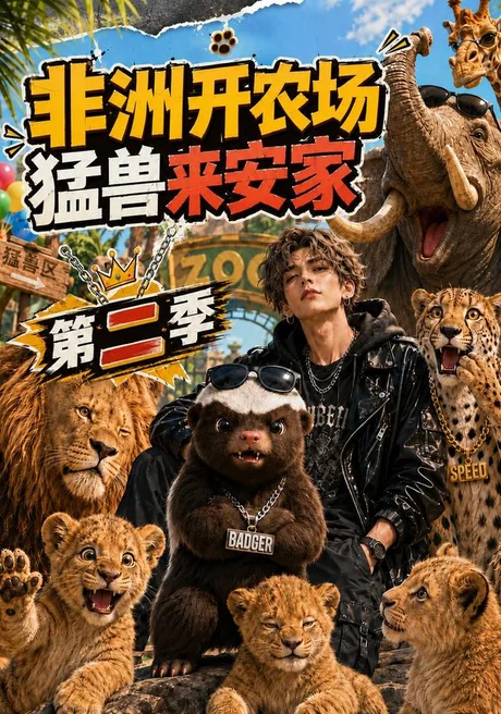 《非洲开农场，猛兽来安家第二季（75集）AI短剧 (2026)》短剧封面