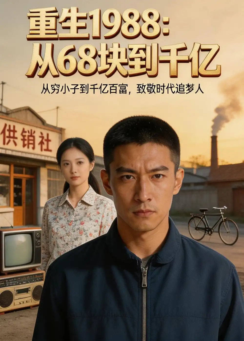 《重生1988：从68块到千亿（30集）AI短剧 (2026)》短剧封面