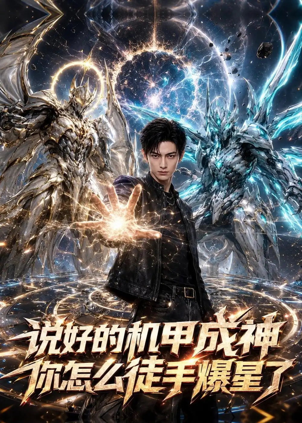 《说好的机甲成神，你怎么徒手爆星了（54集）AI短剧（夸克网盘）》短剧封面