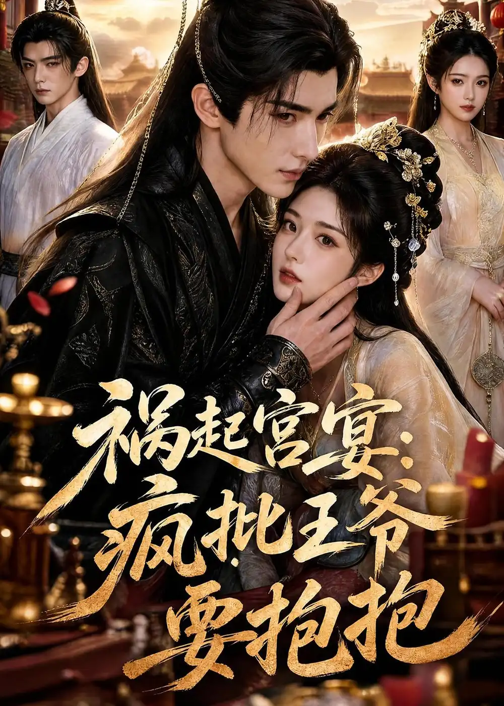 《祸起宫宴：疯批王爷要抱抱（13集）AI短剧（夸克网盘）》短剧封面