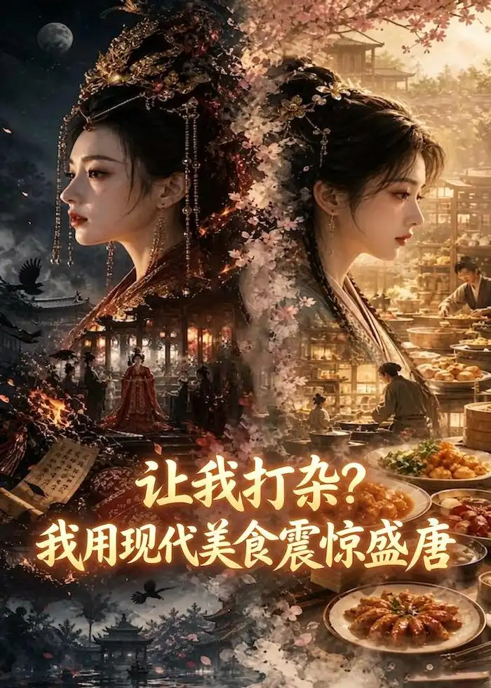 《让我打杂?我用现代美食震惊盛唐(78集)(夸克网盘)》短剧封面