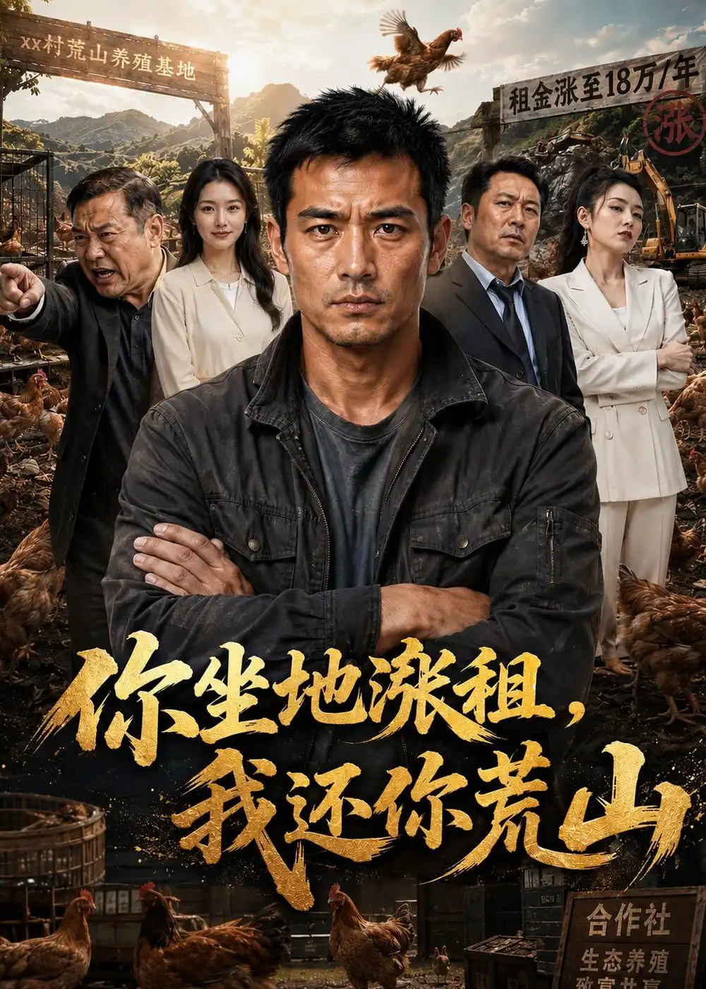 《你坐地涨租，我还你荒山（43集）AI短剧（夸克网盘）》短剧封面