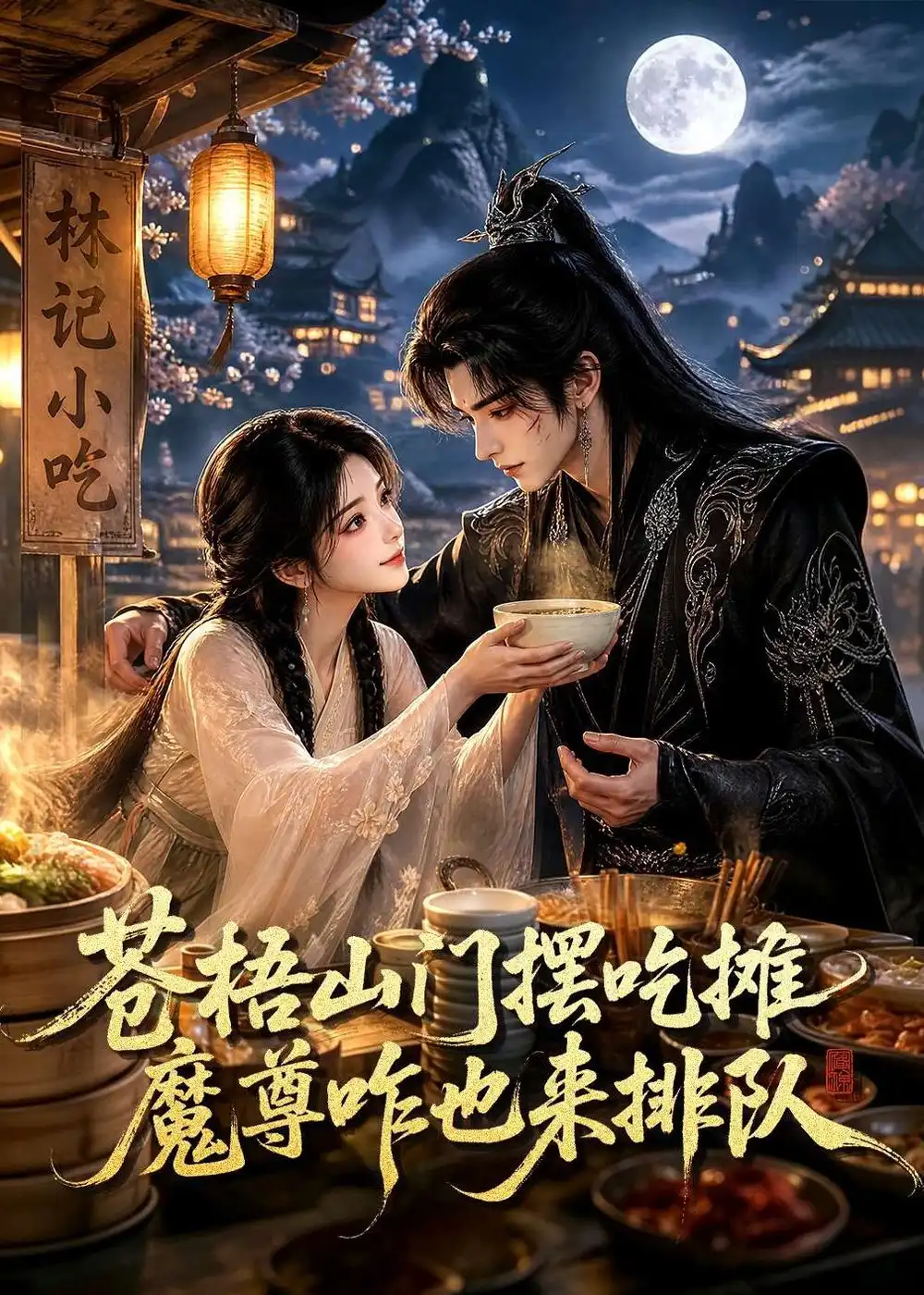 《苍梧山门摆摊吃摊魔孽咋也来排队(70集)(夸克网盘)》短剧封面