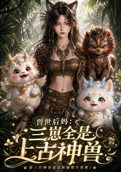 《兽世后妈：三崽全是上古神兽（107集）（夸克网盘）》短剧封面