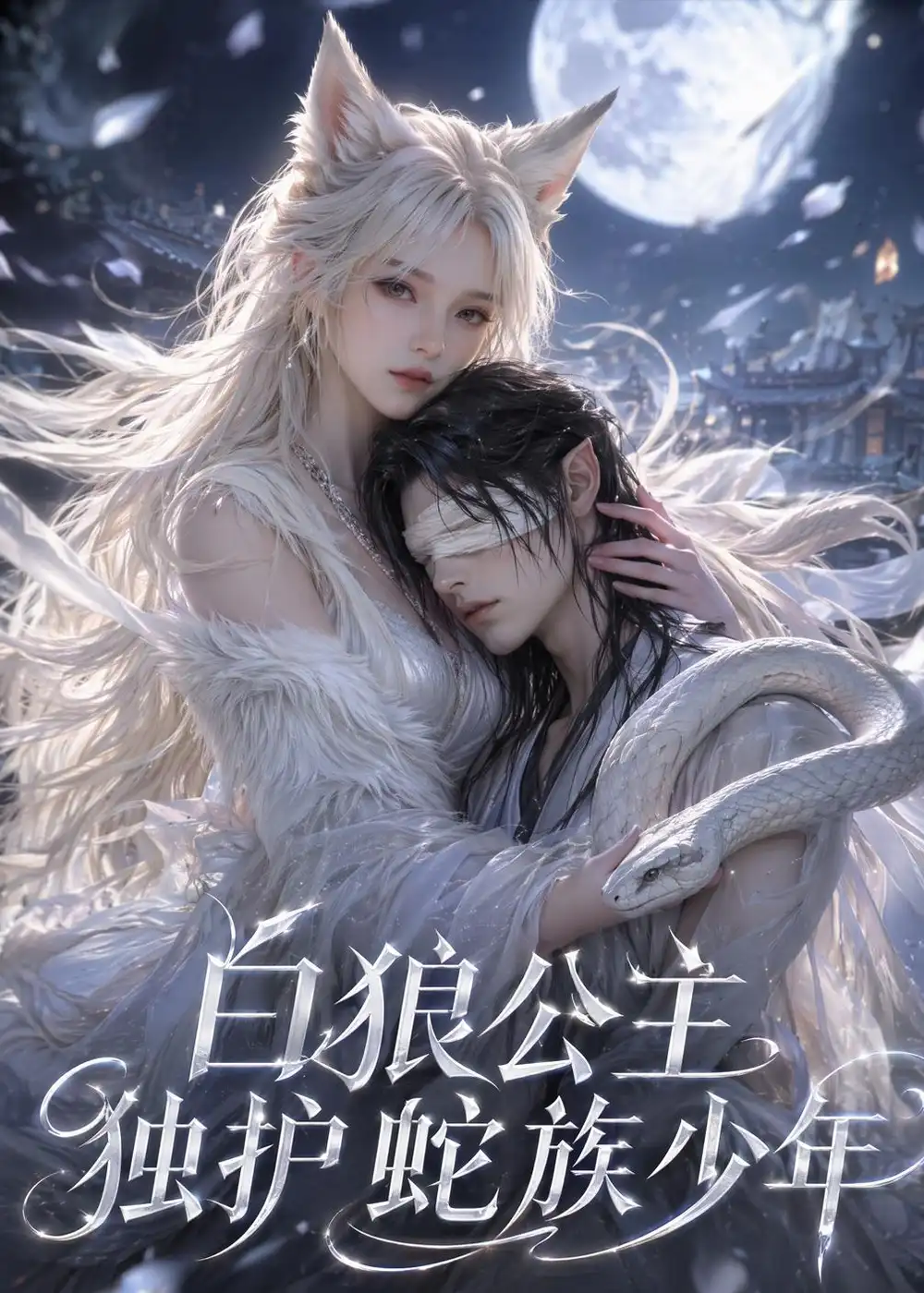 《白狼公主独护蛇族少年(49集)(夸克网盘)》短剧封面