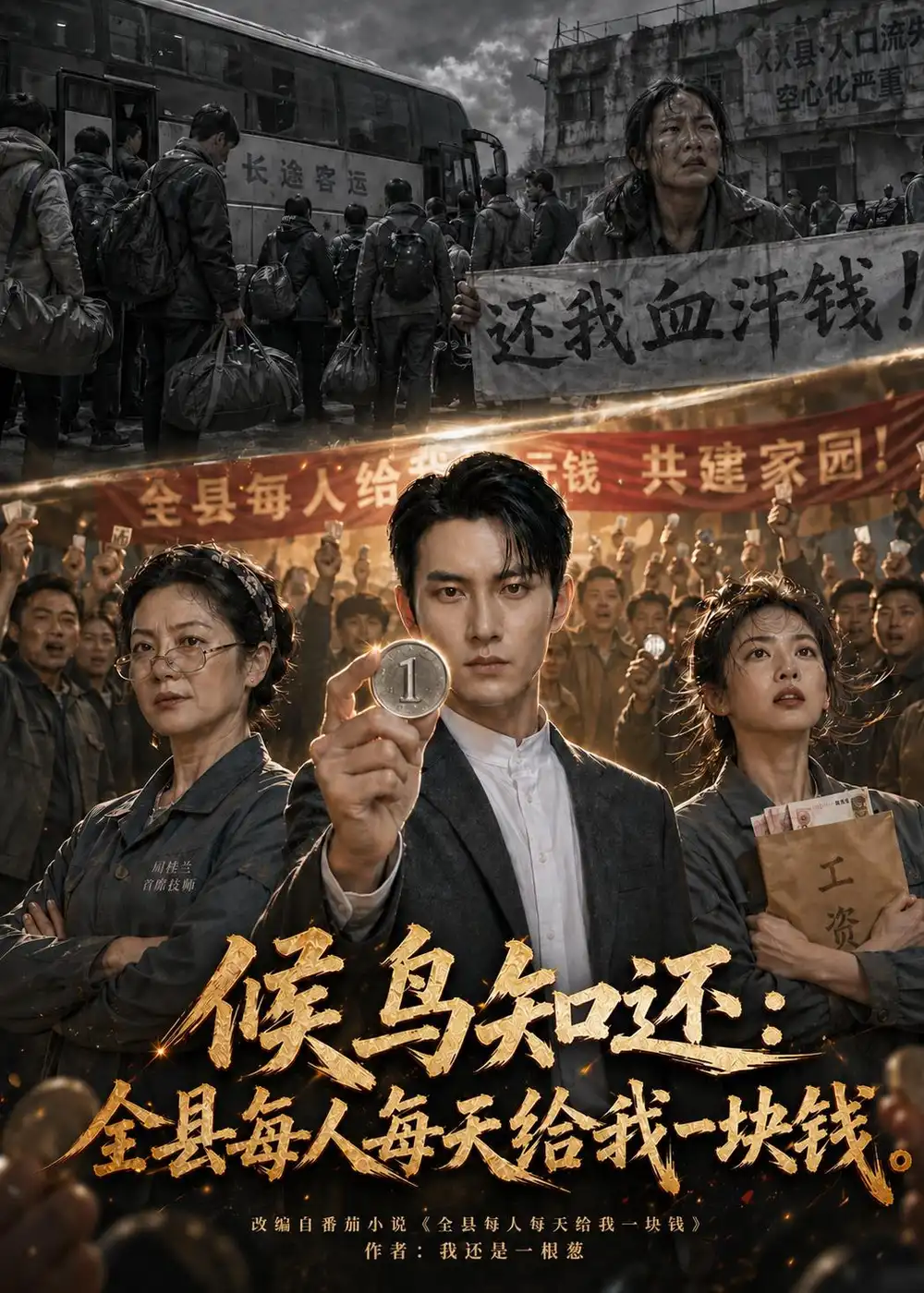 《候鸟知还:全县每人每天给我一块钱(69集)Ai短剧(夸克网盘)》短剧封面
