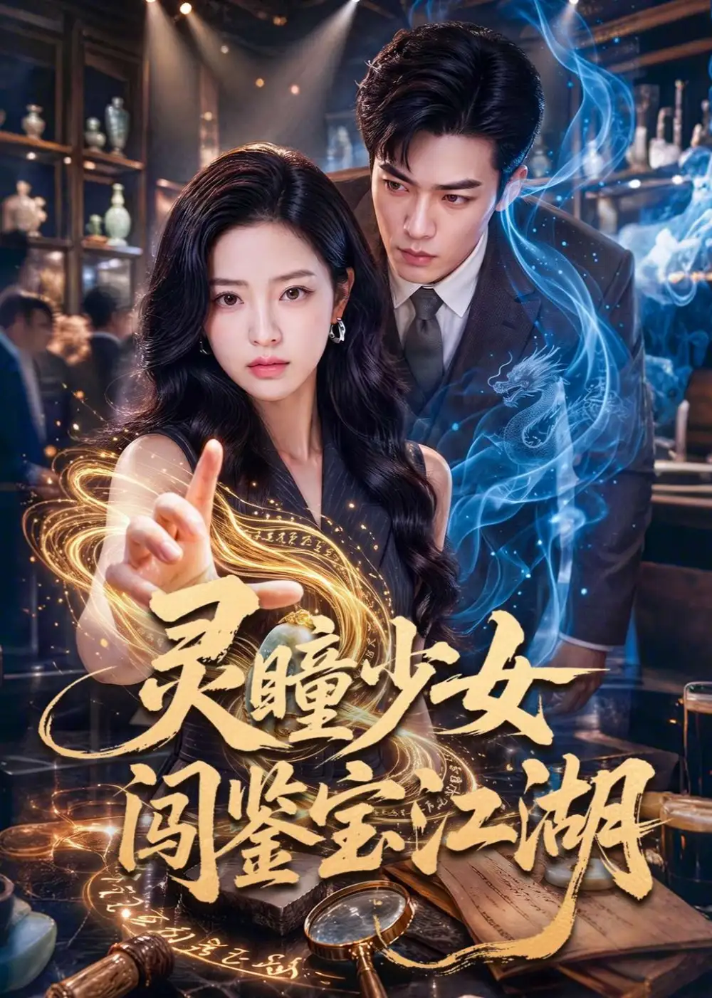 《灵瞳少女闯鉴宝江湖(56集)AI短剧 (2026)》短剧封面