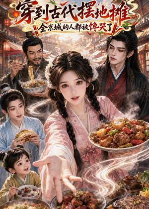 《穿到古代摆地摊：全京城的人都被馋哭了（50集）（夸克网盘）》短剧封面