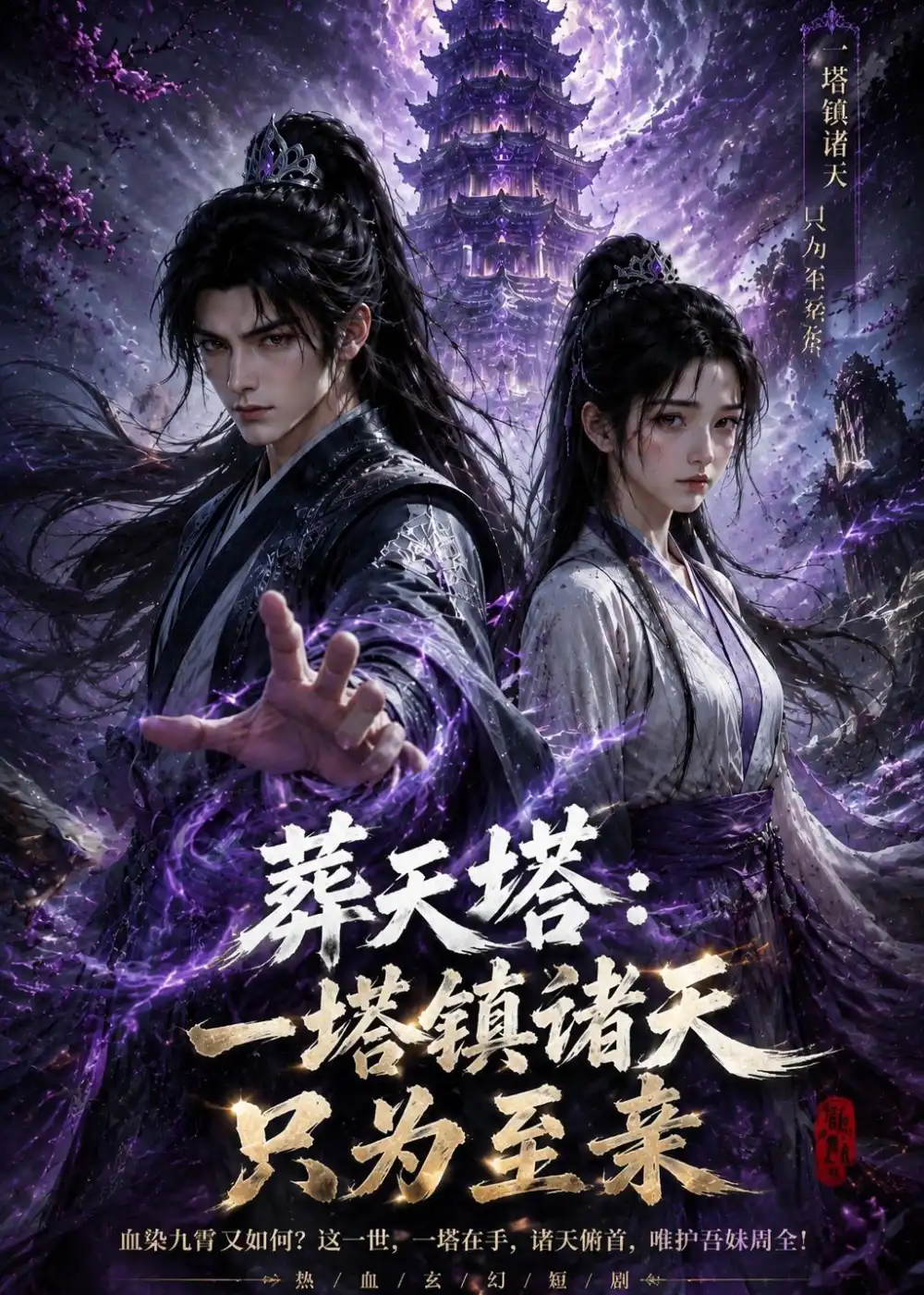 《葬天塔：一塔镇诸天只为至亲（117集）（夸克网盘）》短剧封面