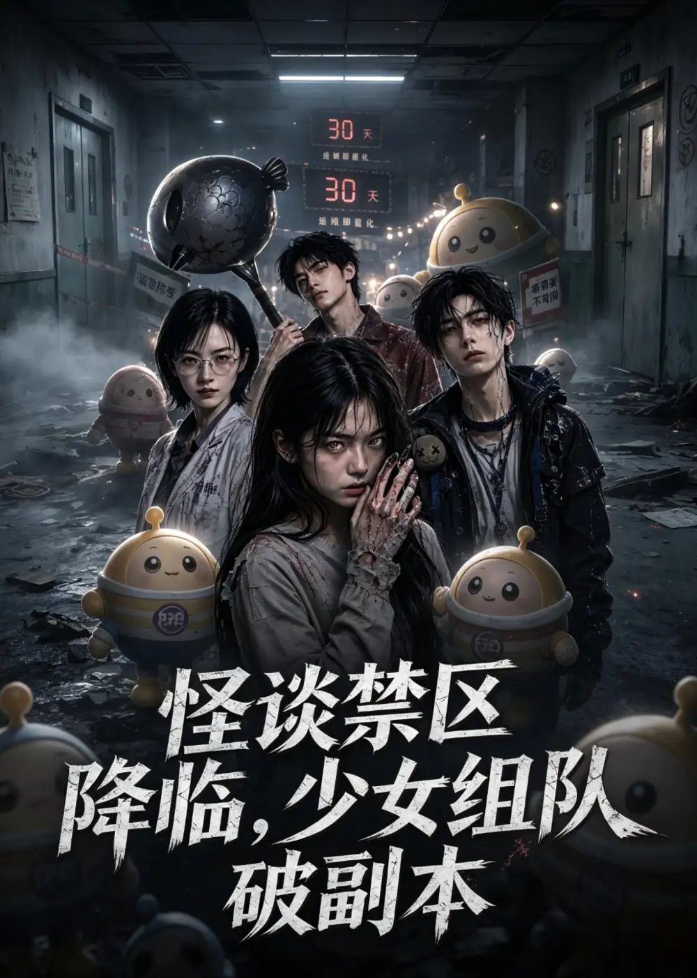 《怪谈禁区降临,少女组队破解副本(16集)AI短剧 (2026)》短剧封面