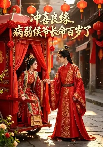 《冲喜良缘,病弱侯爷长命百岁了(58集)AI短剧 (2026)》短剧封面
