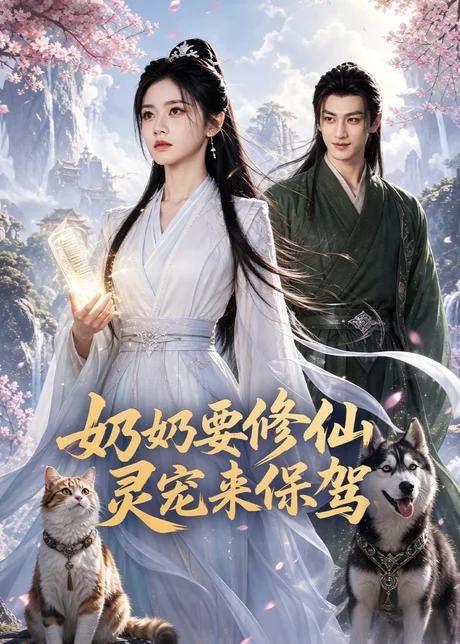 《奶奶要修仙灵宠来保驾（45集）AI短剧 (2026)》短剧封面