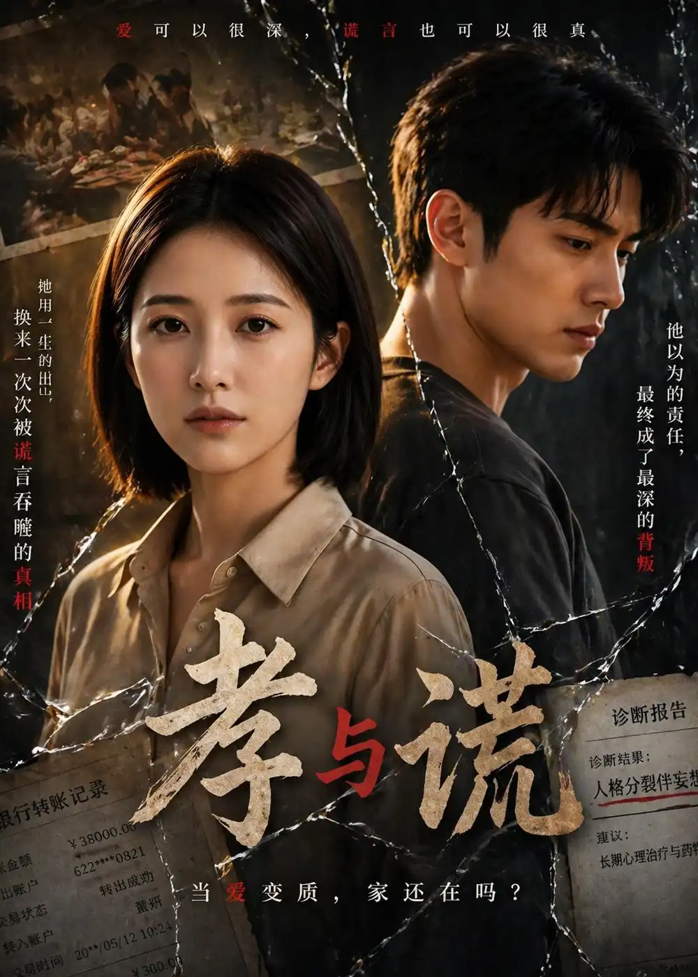 《孝与谎（45集）Ai短剧（夸克网盘）》短剧封面