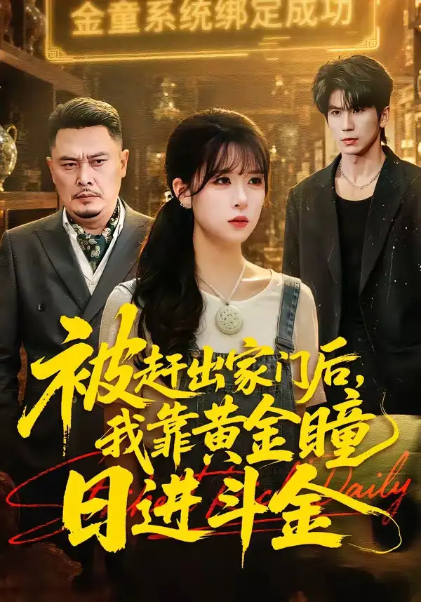 《被赶出家门后，我靠黄金瞳日进斗金（70集）王向志＆李慕瑶（夸克网盘）》短剧封面