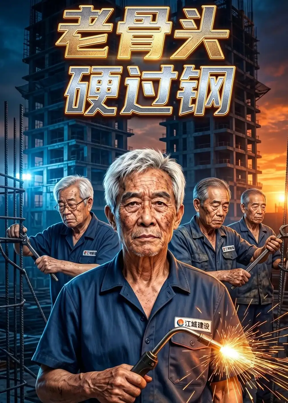 《老骨头硬过钢（61集）AI短剧 (2026)》短剧封面