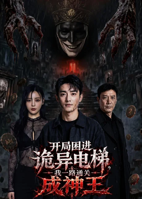 《开局困进诡异电梯,我杀回关成神王(79集)AI短剧(百度网盘)》短剧封面