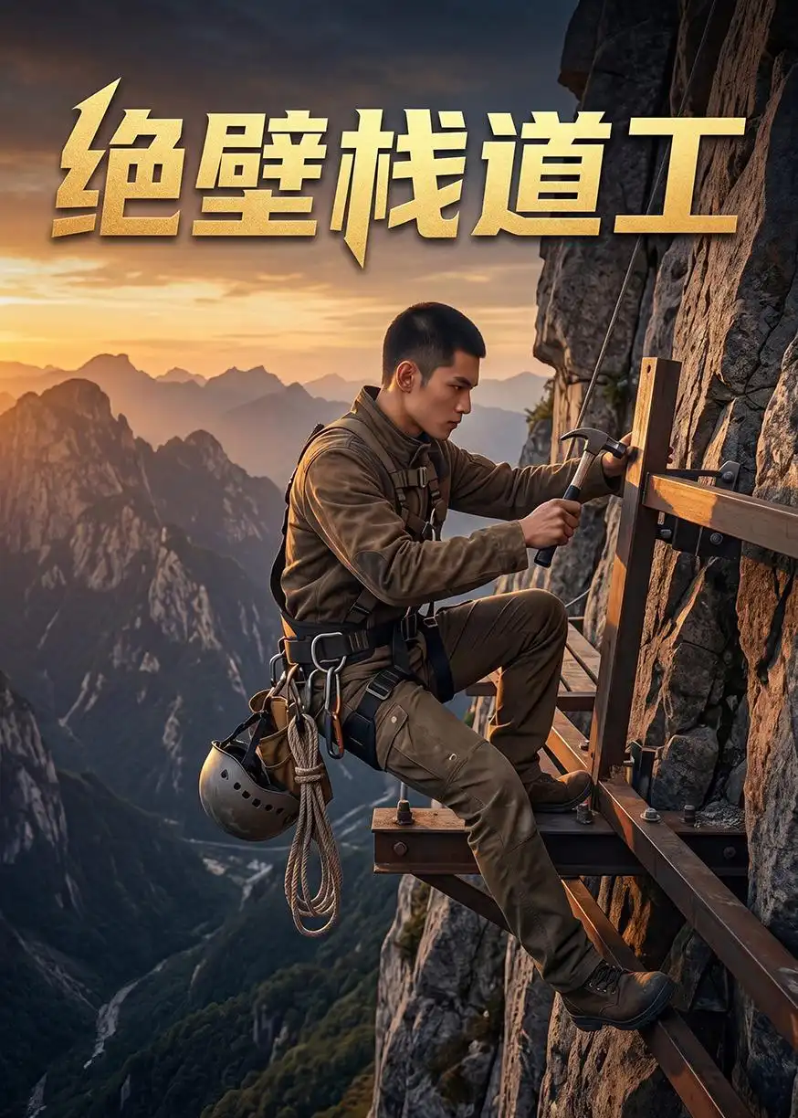 《绝壁栈道工（50集）AI短剧》短剧封面