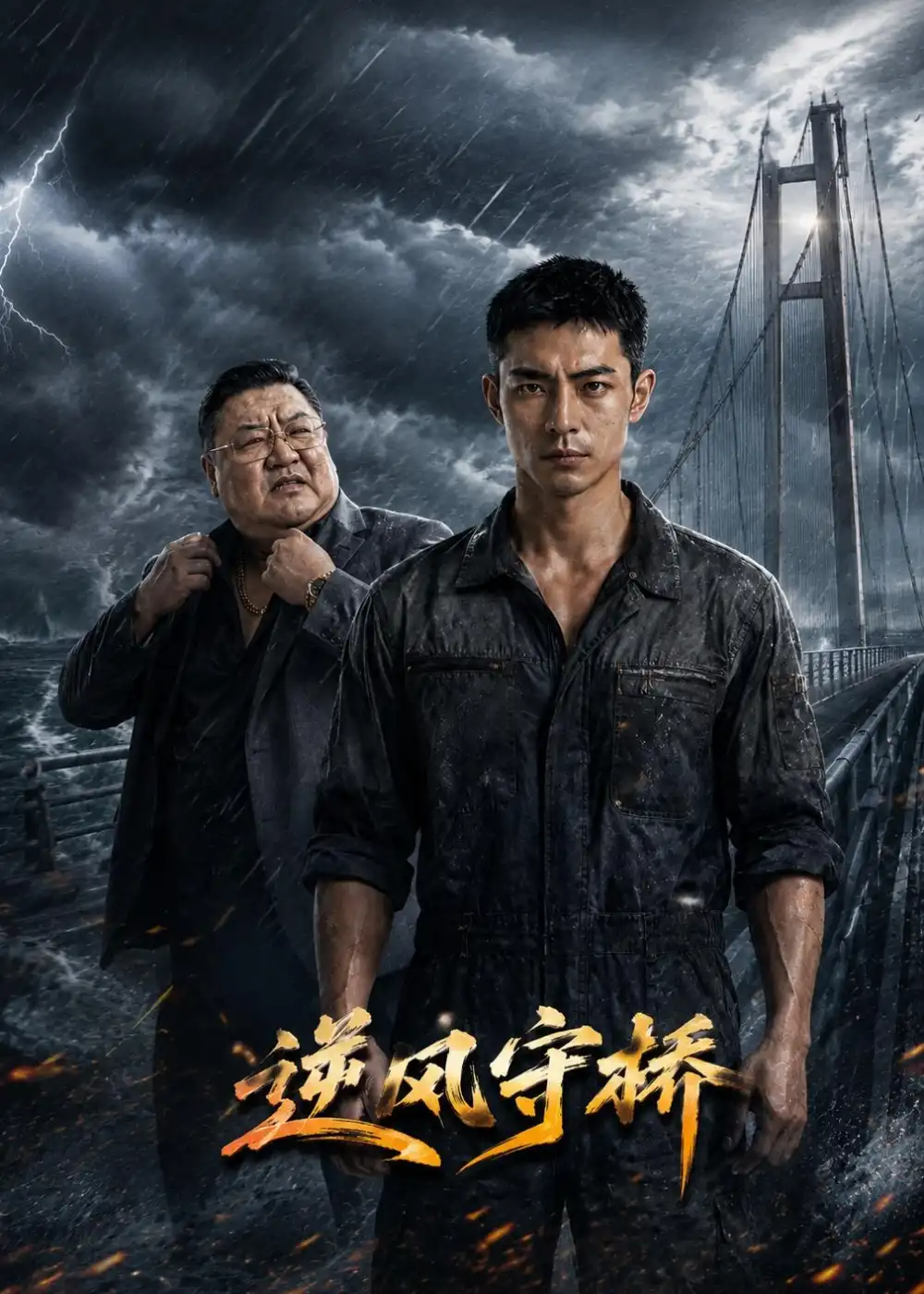 《逆风守桥（32集）AI短剧（夸克网盘）》短剧封面