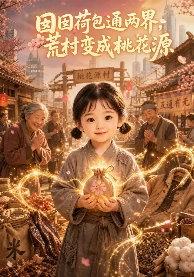 《囡囡荷包通两界，荒村变成桃花源（85集）（夸克网盘）》短剧封面