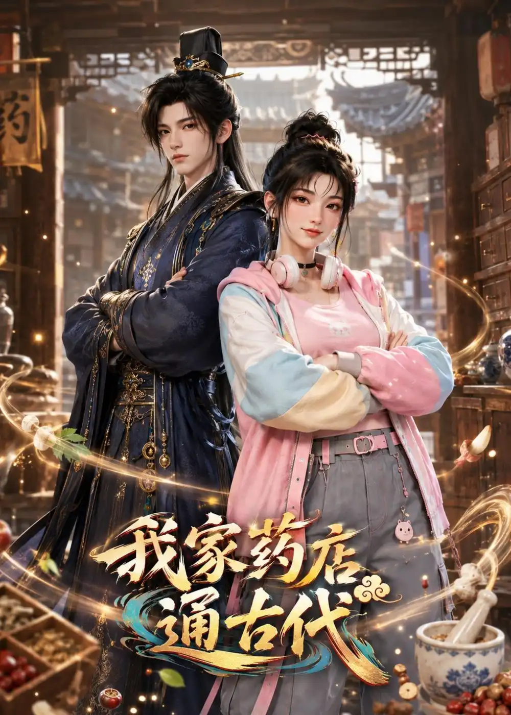 《我家药店通古代(42集)(夸克网盘)》短剧封面