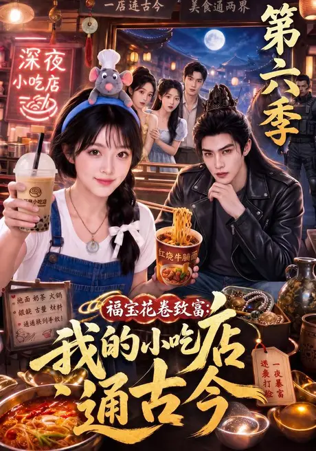 《福宝花卷致富：我的小吃店通古今第六季（164集）（夸克网盘）》短剧封面
