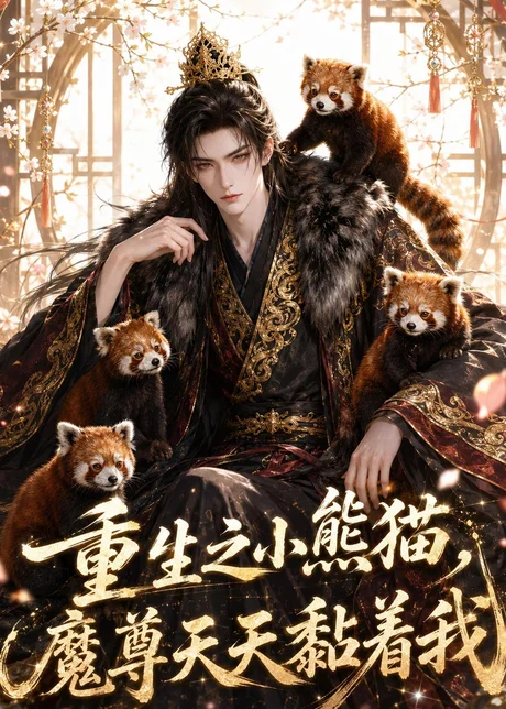 《重生之小熊猫，魔尊天天黏着我（30集）Ai短剧（百度网盘）》短剧封面