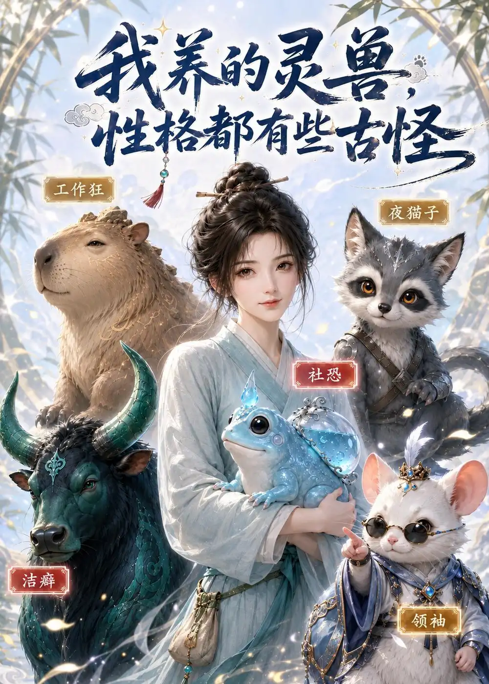 《我养的灵兽,性格都有些古怪(64集)(夸克网盘)》短剧封面