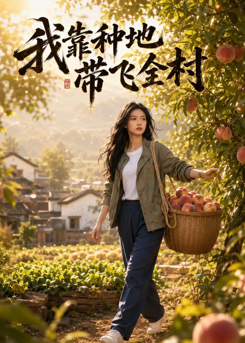 《我靠种地带飞全村(53集)AI短剧(夸克网盘)》短剧封面
