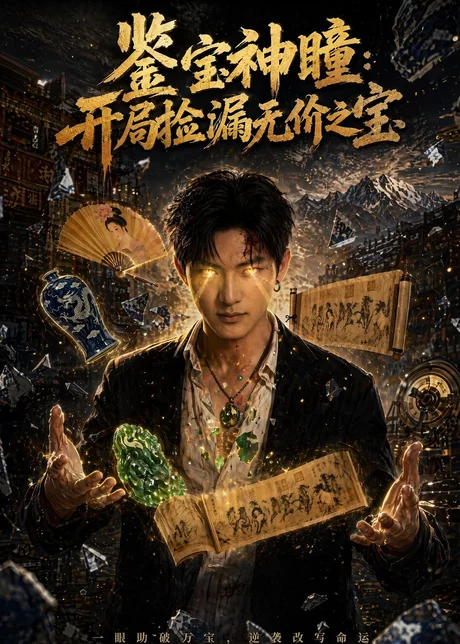 《鉴宝神瞳：开局捡漏无价之宝（59集）AI短剧（百度网盘）》短剧封面