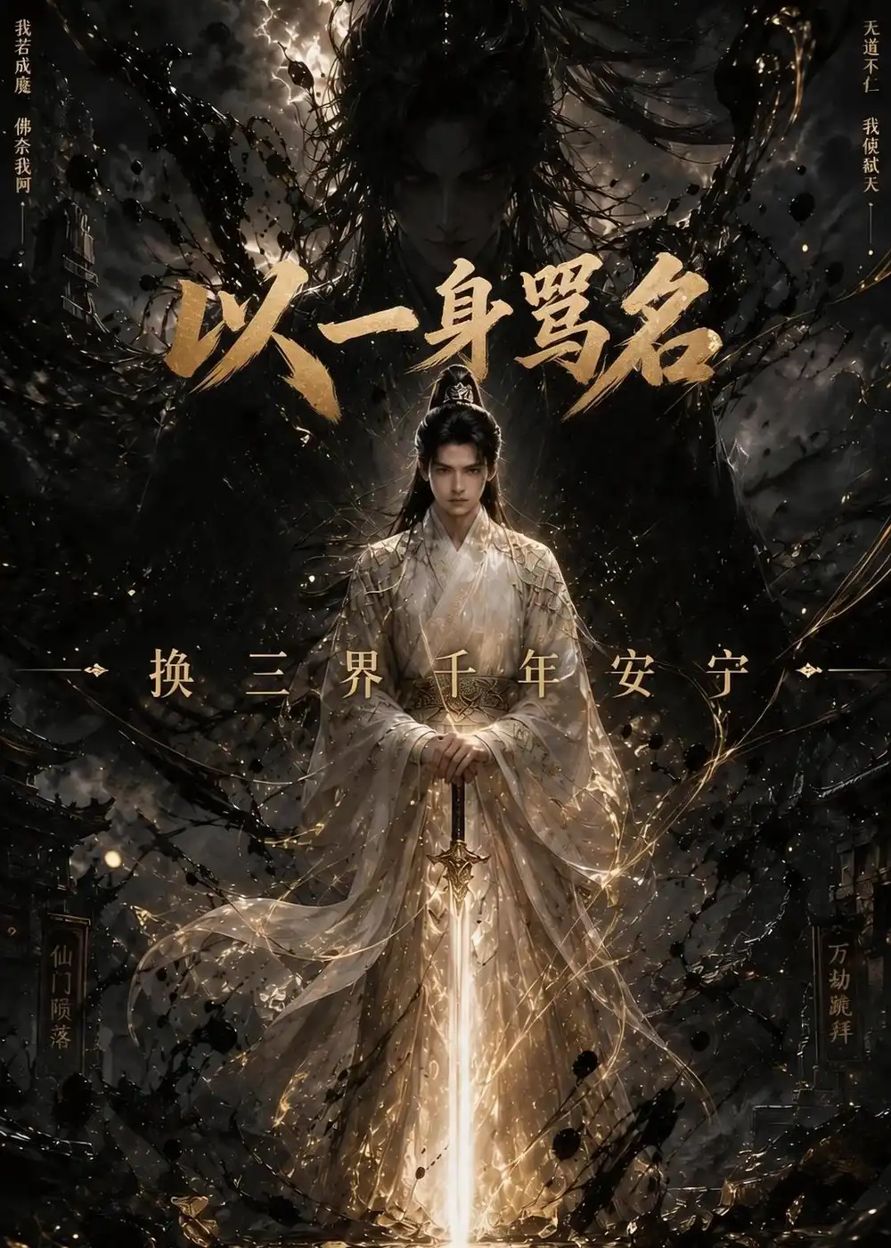 《以一身骂名，换三界太平（60集）AI短剧（夸克网盘）》短剧封面