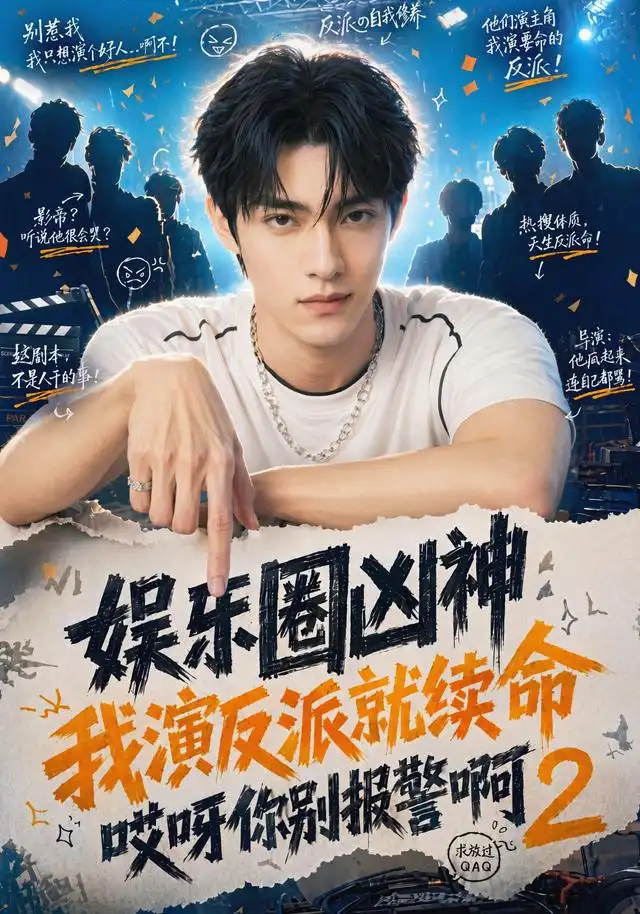 《娱乐圈凶神我演反派就续命哎呀你别报警啊2（60集）（夸克网盘）》短剧封面