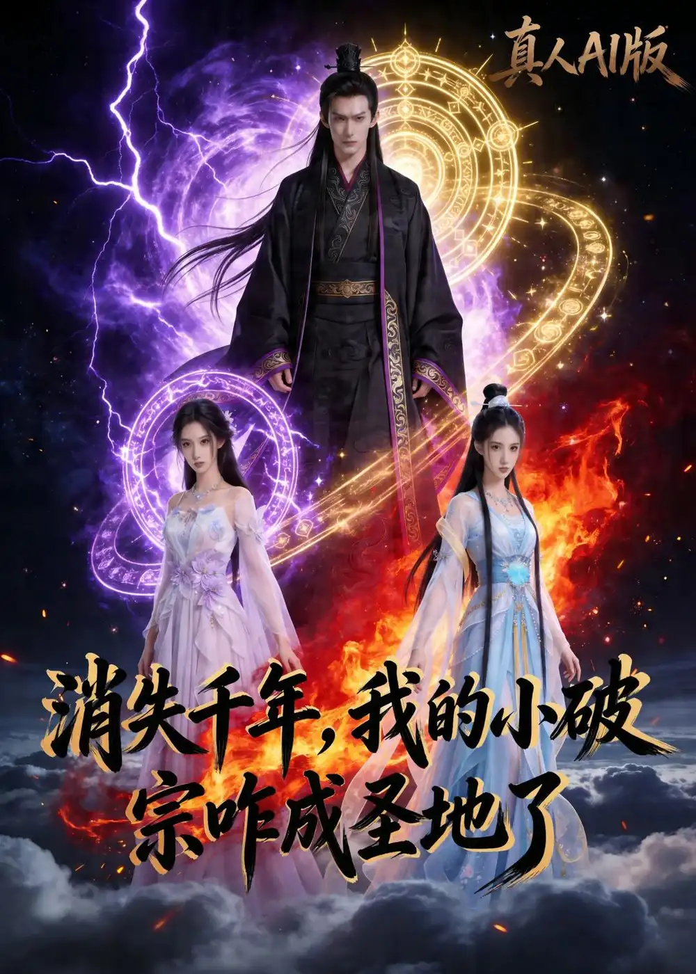 《消失千年,我的小破宗咋成圣地了真人AI版(66集)Ai短剧》短剧封面