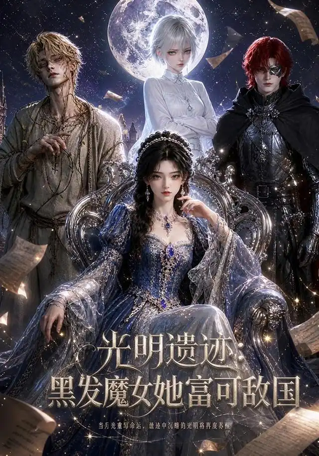 《光明遗迹：黑发魔女她富可敌国（200集）（夸克网盘）》短剧封面