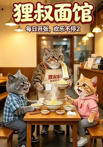 《狸叔面馆：每日开张，欢乐不停2（20集）AI短剧 (2026)》短剧封面